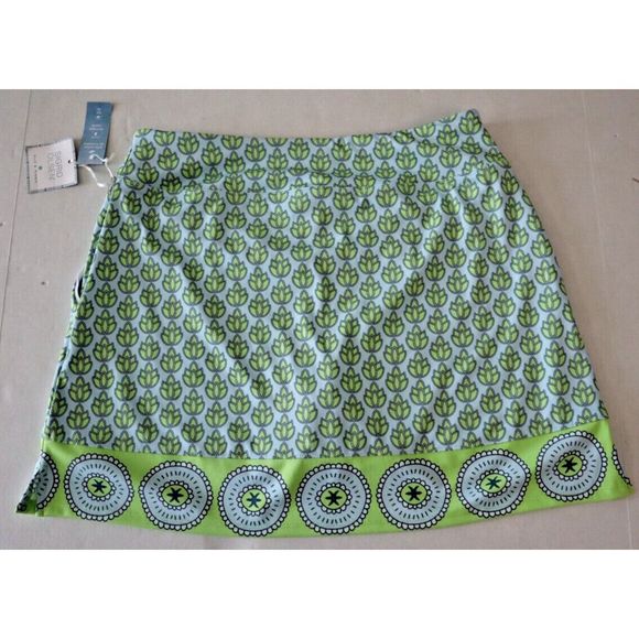 Sigrid Olsen Women's Sz Medium Blue/Green Golf & Tennis Skort w/Pockets - Picture 2 of 9